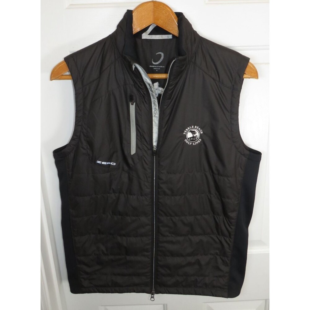 Zero Restriction Z625 Windproof Primaloft Full Zip Vest Pebble Beach Logo - Med.